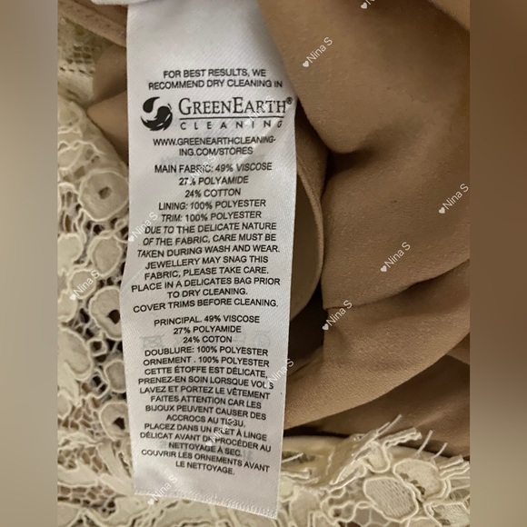 Self-Portrait Cream Cord Lace Top With Bows NEW - Picture 5 of 7